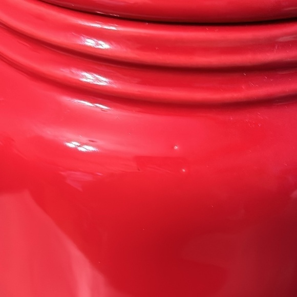 NWT RAE DUNN TALL BE MINE CERAMIC RED CANISTER - Picture 5 of 13